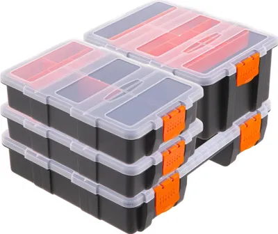 Produktbild von Sortierbox-Set, 4-teilig, verstellbare Trennwände