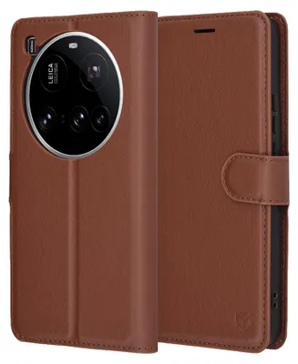 Obrázek produktu pro Techsuit – Leather Folio – kožené pouzdro pro Xiaomi 15 Ultra – hnědé