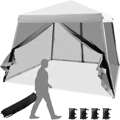 Produktbild von Partyzelten – Gartenpavillon – Faltzelten – Schnellaufbau-Zelte – Festzelte – 3 x 3 Meter – Wasserdichtes Oxford-Material