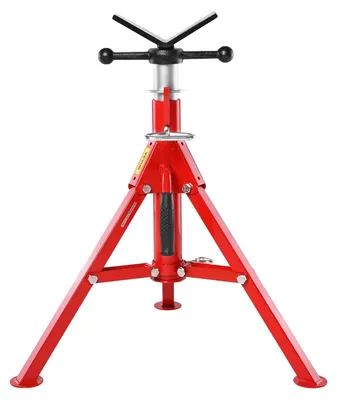Produktbild von VEVOR V Kopf Rohrständer 1/8"-12" Tragfähigkeit, verstellbare Höhe 610mm-1067mm, Rohrständer 1134kg Tragfähigkeit, tragbare faltbare Rohrständer, Kohlenstoffstahlkörper für verbesserte Haltbarkeit, 24 - 42 Zoll