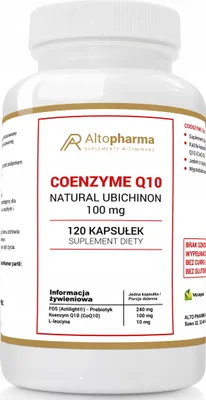 Produktbild von Altopharma Coenzym Q10 Natürliches Ubichinon 100 mg Coenzym 120 Kapseln
