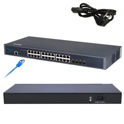 Obrázek produktu pro Extralink Chiron Managed L3 Switch 24xRJ45 GbE, 4x SFP+, 19" Rack