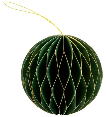 Produktbild von Eleganter Origami Christbaum-Schmuck 12 Stk. 6 cm in Dunkel-Grün