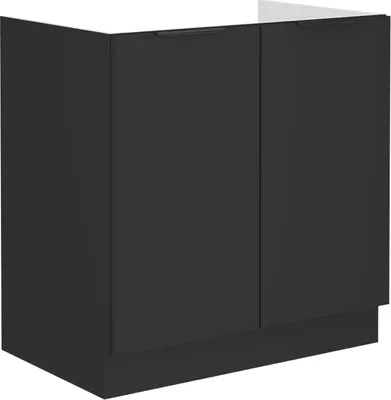 Produktbild von Kondela Spüle Küchenschrank Siber 80 ZL 2F BB - schwarz