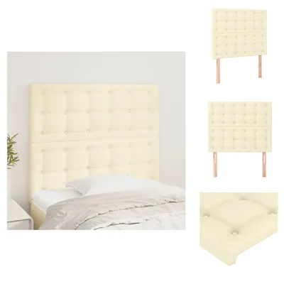 Produktbild von vidaXL Kopfteile 2 Stk. Creme 100x5x78/88 cm Kunstleder -  Kopf- & Fußenden