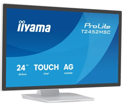 Produktbild von iiyama ProLite T2452MSC-W1AG, 61 cm (24"), 1920 x 1080 Pixel, Full HD, LED, 5 ms, Weiß