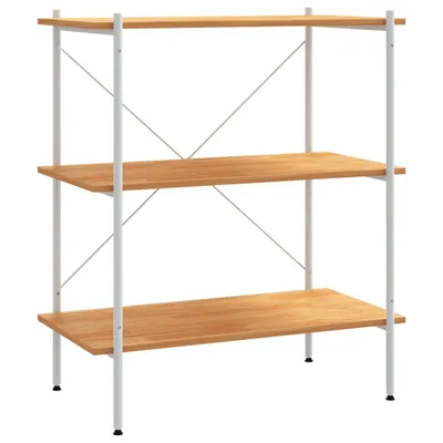 Immagine prodotto di Scaffale a 3 ripiani bianco e rovere 80x40x92 cm