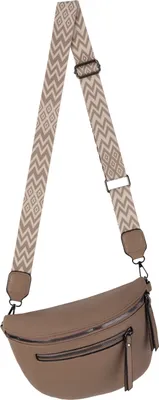 Produktbild von Bauchtasche Umhängetasche Crossbody-Bag Hüfttasche Kunstleder Italy-Design NUDE (1158)