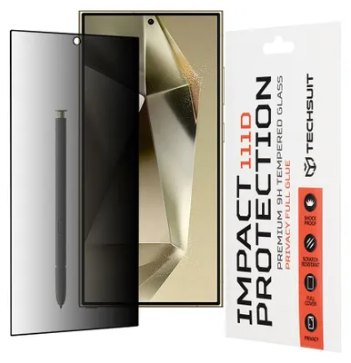 Obrázok produktu pre Techsuit 111D Privacy Full Glue ochranné sklo na Samsung Galaxy S24 Ultra – čierne