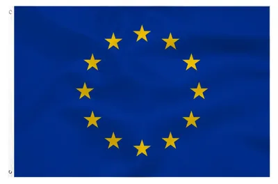 Produktbild von EU-Flagge, 90 x 150 cm, aus Polyester mit Messingösen