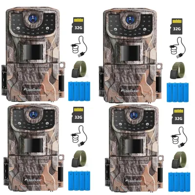 Produktbild von Usogood Wildkamera mit Bewegungsmelder Nachtsicht 2K 36MP Wildtierkamera mit 2,0-Zoll-Farbbildschirm 850nm IR LEDs 0,3s Jagdkamera IP66 Wasserdicht 4P