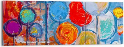 Produktbild von Bild auf Leinwand - Leinwandbild - Abstraktion modern - 150x50cm - Wand Bild - Wanddeko - Leinwanddruck - Bilder - Kunstdruck - Wanddekoration - Leinwand bilder - Wandkunst - CA150x50-4013