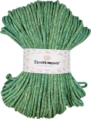 Obrázek produktu pro Pletená bavlněná šňůra 5 mm, smíšená barva melanž, 100 m, šňůra na macramé, šňůra na macramé, pletená šňůra, háčkovaná šňůra