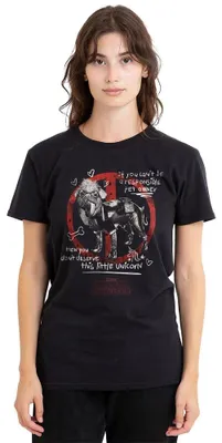 Productafbeelding van Marvel Deadpool Wolverine Unicorn Dogpool dames T-shirt, zwart, maat XXL