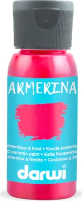 Produktbild von Darwi 4x Kalte Keramikfarbe, Flasche 50ml, Zinnoberrot Zinnober DA0380050490C