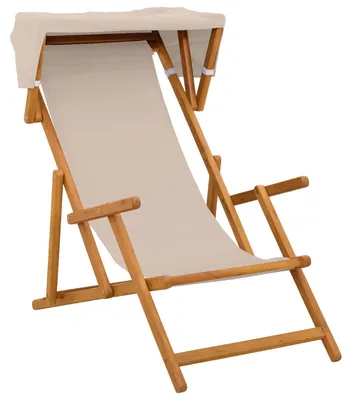 Zdjęcie produktu dla Leżak vidaXL, 3 pozycje, solidne drewno eukaliptusowe, kolor beżowy