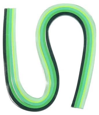 Quilling-Streifen 120 Stk., 10 mm x 54 cm, Farbverlauf Grün