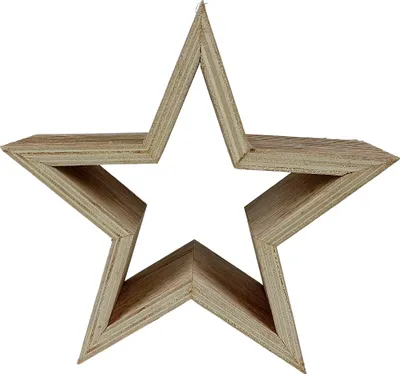 Holzstern LYSeKIL – Ca. 30x30 Cm, Mit E14 Fassung, Rot, Skandinavisches Design, Ohne Leuchtmittel
