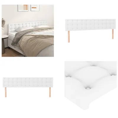 Produktbild von vidaXL Kopfteile 2 Stk. Weiß 90x5x78/88 cm Kunstleder - Kopfteil - Kopfteile - Bett-Kopfteil - Bettkopfteil