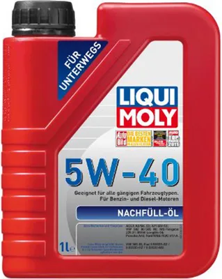 Produktbild von Liqui Moly Nachfüll Öl 5W 40 Hochleistungs Leichtlaufmotoröl 1L