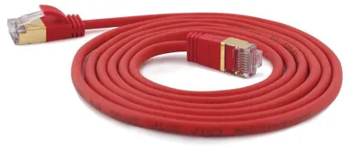 Obrázek produktu pro WANTEC Extra tenký patch kabel CAT7 SSTP - 0,2 m - Cat7 - S/FTP (S-STP) - RJ-45 - RJ-45 - Červený