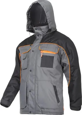 Produktbild von Isolierte Jacke, Grau-Schwarz-Pomel, "3Xl", Ce, Lahti