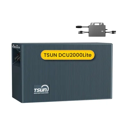 Zdjęcie produktu dla Balkonkraftwerk Speicher, TSUN DCU2000Lite z mikroinwerterem TSUN 800W, ogniwami przemysłowymi 314Ah, wejściem PV 2400W i podwójnym MPPT, Plug & Play