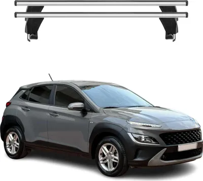Image de Menabo Barres de toit Transversales pour Hyundai Kona 2017-2025 Gris ABE 2x