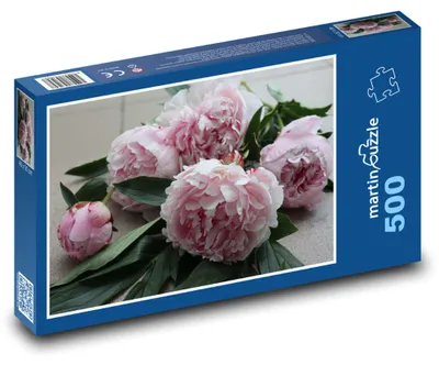 Obrázek produktu pro Puzzle 500 Růžové pivoňky v květu - martinpuzzle