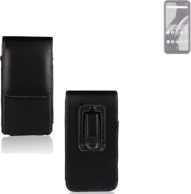 Produktbild von K-S-Trade Gürteltasche kompatibel mit BLU G33 Schutz Hülle Handy Hülle mit Magnetverschluss Holster in schwarz