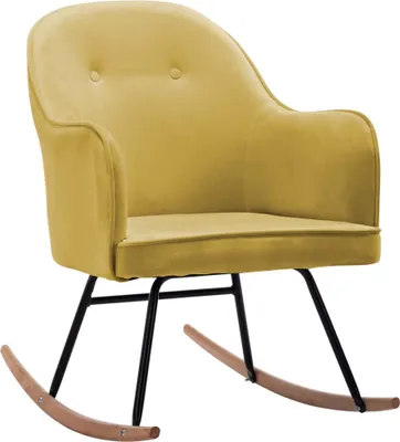 Obrázok produktu pre vidaXL Hojdacie kreslo Mustard Yellow Velvet