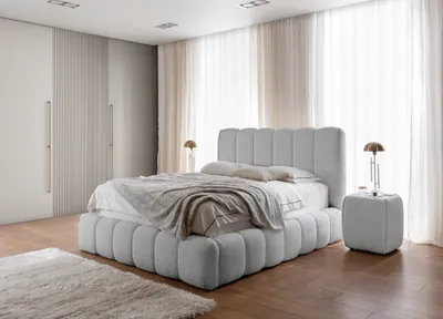 Produktbild von YOURHOUSE24 Polsterbett Cande mit Bettkasten und Metallrahmen (Farbe: Catch me 22, Größe: 180x200 cm)
