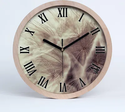 Produktbild von Holzuhr 20fi cm wanduhr - schwarze Spitzen - Löwenzahn