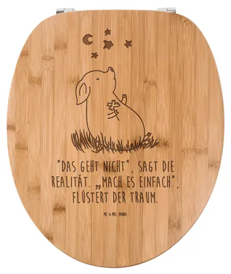 Produktbild von Mr. & Mrs. Panda Toilettendeckel Schwein Glück - Transparent - Geschenk, WC Sitz, Motivation, Träume, Klositz, Gute Laune, Glücksbringer, Ziele, Klodeckel, WC-Brille
