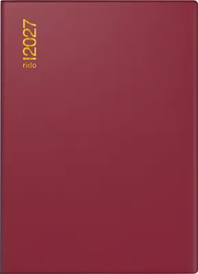 Produktbild von rido/idé 7018182297 Taschenkalender Mod. Technik II 2027 A6, Kunststoff, bordeaux