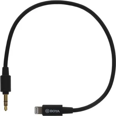 Image de Boya BOYA BY-K1 câble pour téléphone portable Noir 3.5mm Lightning