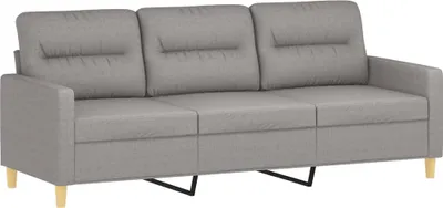 Image de vidaXL Canapé 3 places gris clair 180 cm Tissu