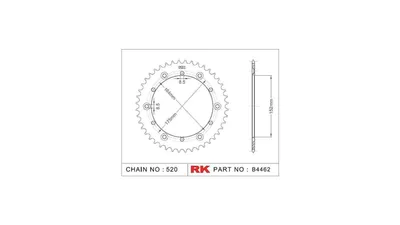 Zdjęcie produktu dla RK Kettenrad 520 44Z Stahl Silber
