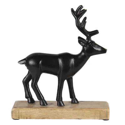 Produktbild von Clayre & Eef Figur Hirsch 16x6x18 cm Braun Aluminium