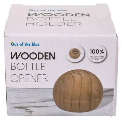 Produktbild von Handlicher Flaschenöffner in Holzkugel Ø7cm Unikat