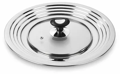Produktbild von Edelstahl Topfdeckel, Universal Deckel für 24 26 28 30 cm Töpfe und Pfannen, abgestufter Mehrgrößendeckel