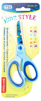 Produktbild von TSI Schülerschere mit Motiv FISCHE auf den Scherenblättern, Größe 13 cm, Farbe b