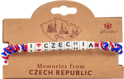 Obrázek produktu pro GiftyCity Pletený náramek I Love CZECHIA