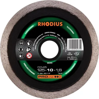 Produktbild von Rhodius Diamanttrennscheibe DG 45 125x6x1,6x22,23mm Stein Proline - 302393