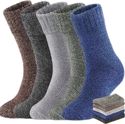 Immagine prodotto di INF 5 paia di calzini invernali da uomo a maglia spessa e caldi Multicolore 1 M