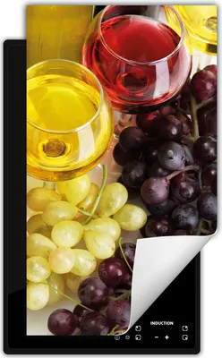 Produktbild von DarHaus Herdabdeckplatte 1 teilig 30x52 cm Anti Rutsch Matte Aufrollbar, bunt - Wein