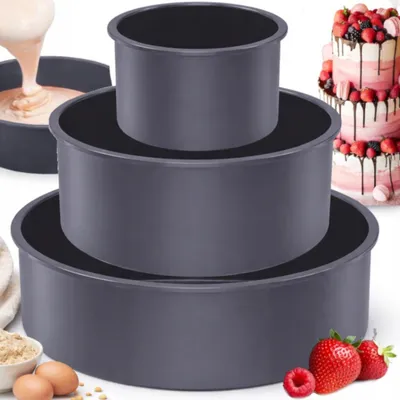 Produktbild von Karwil Silikon-Kuchenform Set Rund 3-teilig Flexibel