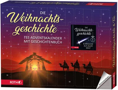 Produktbild von Adventskalender 'Bio-Tee-Adventskalender - Die Weihnachtsgeschichte' bestückt.