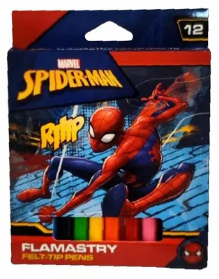 Image de Feutres 12 couleurs Spiderman Majewski