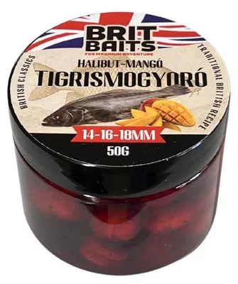 Produktbild von BritBaits Bunte Tiger-Erdnuss Hakenköder Halibut-Mango 50g